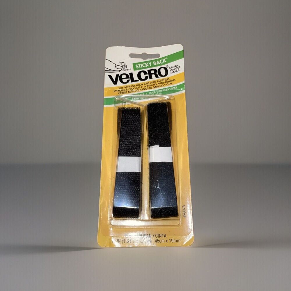 VELCRO(R) Brand STICKY BACK Tape 3/4"X18" Black